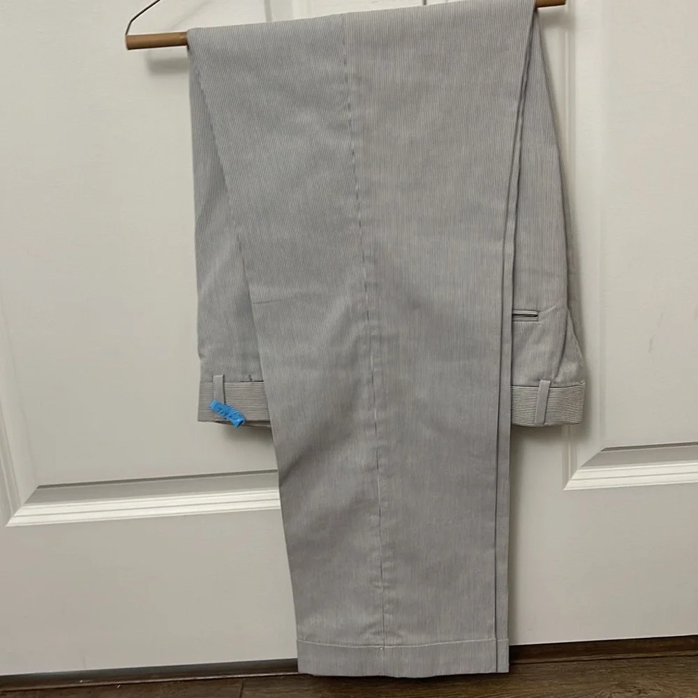 Lands’ End Tailored Fit Striped Trousers, Size 36